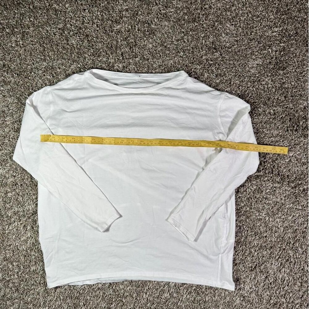 White Lululemon long sleeve athletic top size large